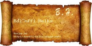 Bánffi Helka névjegykártya